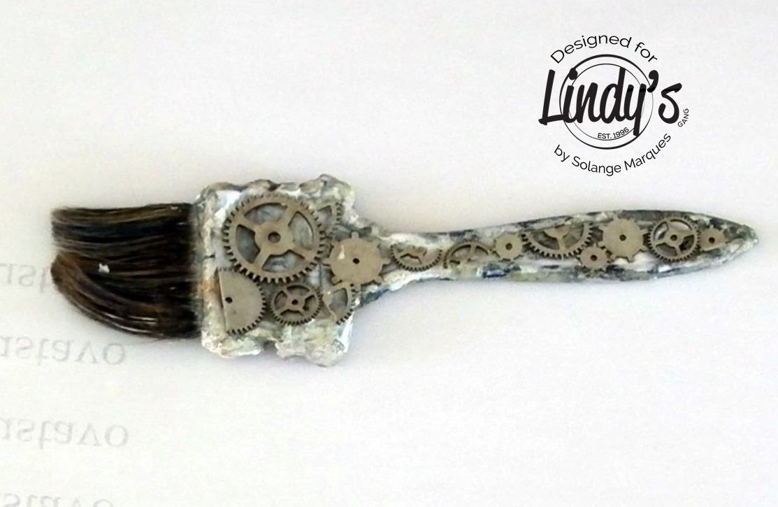 altered paint brush by Solange Marques with Lindy's Gang products-02